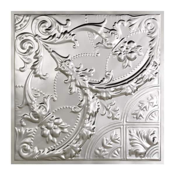 Great Lakes Tin Saginaw 2 ft. x 2 ft. Lay-in Tin Ceiling Tile in Clear (20 sq. ft. / case of 5)
