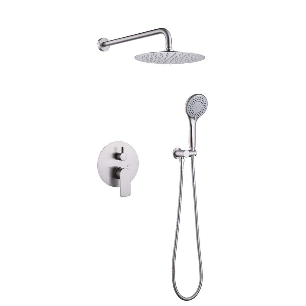 Double Handle 2-Spray Shower Faucet 1.8 GPM with Pressure Balance, Anti Scald in Brushed Nickel price history on PriceWatchPro