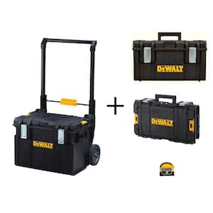 TOUGHSYSTEM 22 in. Tool Box Set (3 Piece) and 9 ft. x 1/2 in. Pocket Tape Measure with Magnetic Back