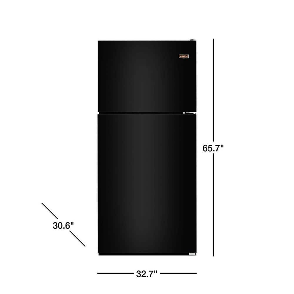 Smart 20.5 cu. ft Black Top-Freezer Refrigerator with Ice Maker