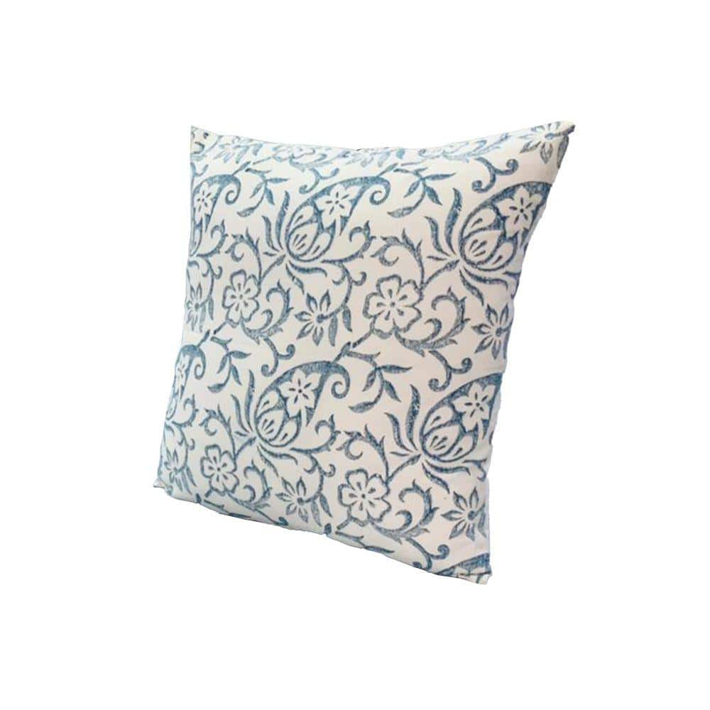 Pillow Cover Set of 5 White Blue Plain Floral Cushion Case Set Decorative  Couch Sofa Bed Throw Pillow Newport Pillow Set One Affirmation 