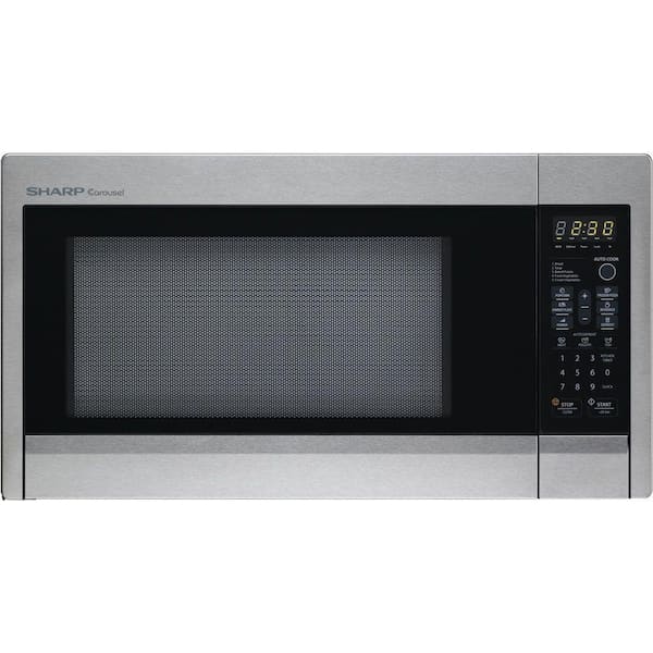 Sharp Carousel 1.3 cu. ft. 1000 Watt Countertop Microwave Oven - Stainless Steel Finish-DISCONTINUED