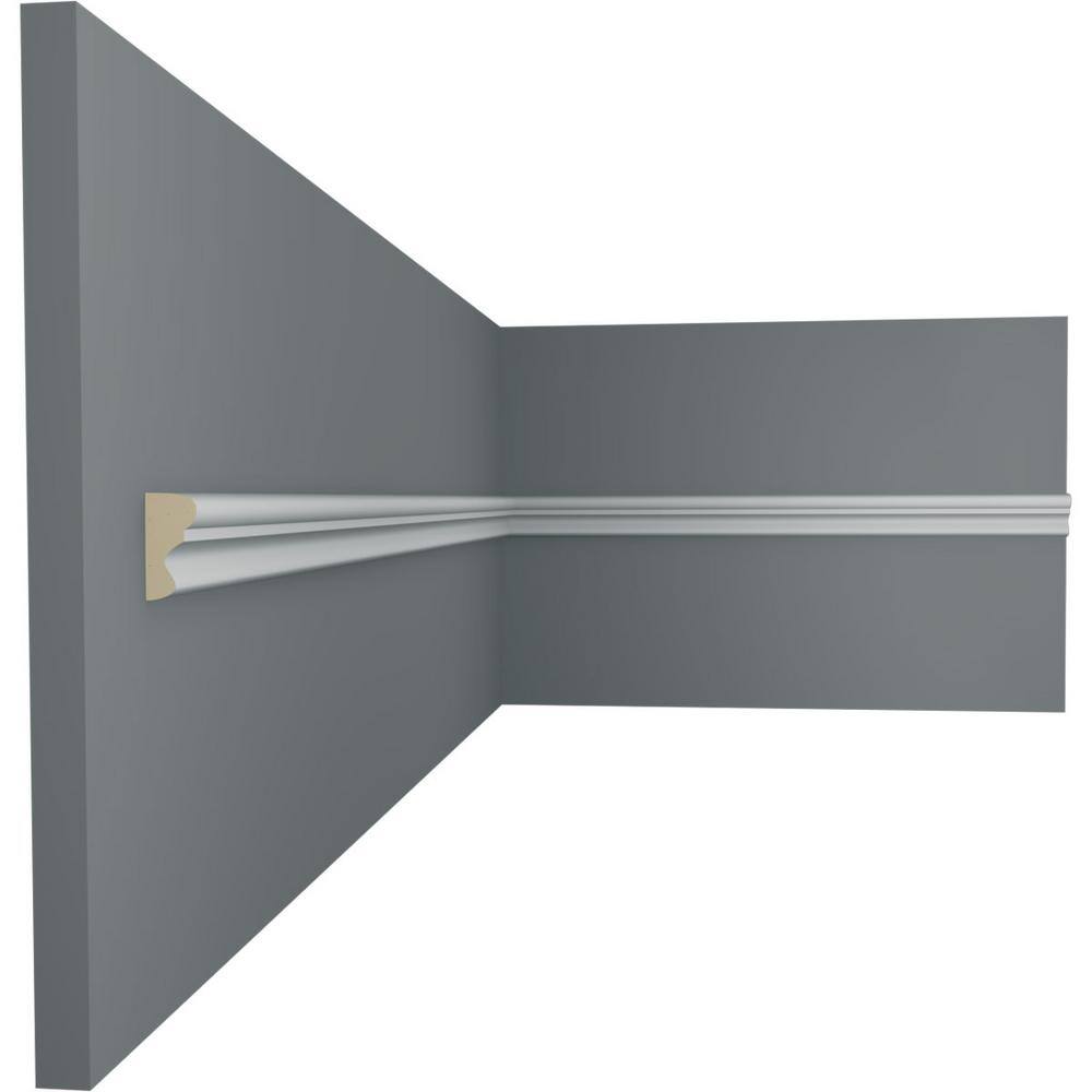 White Polyurethane Crown Chair Rail Moulding 94.5"