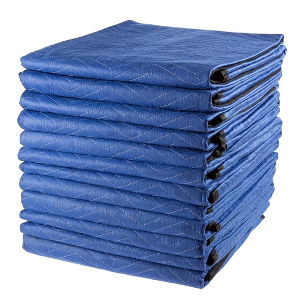 Stalwart Oversized Dual Layer Padded Moving Blanket Set (12-Pack)