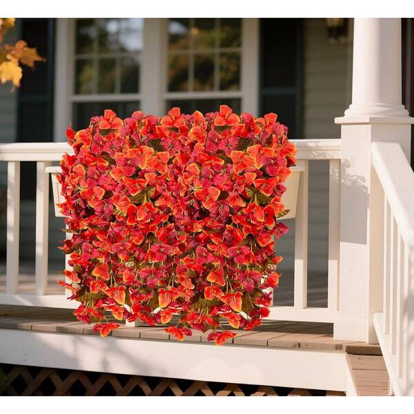 11 in. Orange Indoor/Outdoor Artificial Bougainvillea Flower-2