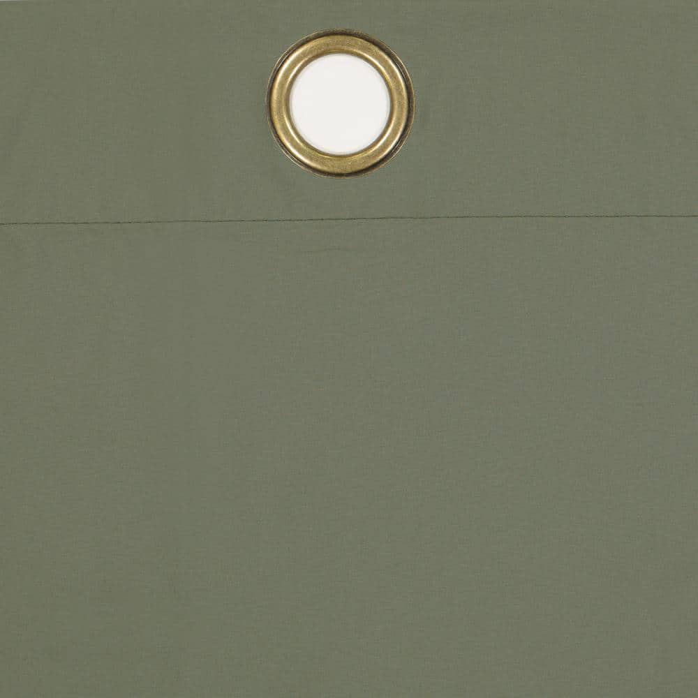 Moss Green Blackout Polyester Grommet Window Curtains, 42" x 63"
