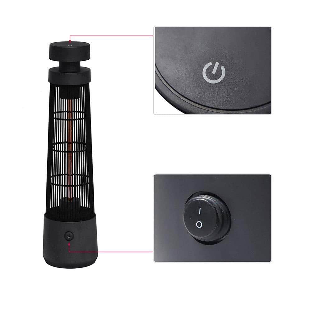 ART TO REAL 1200W Outdoor Portable Standing Electric Heater, IP55