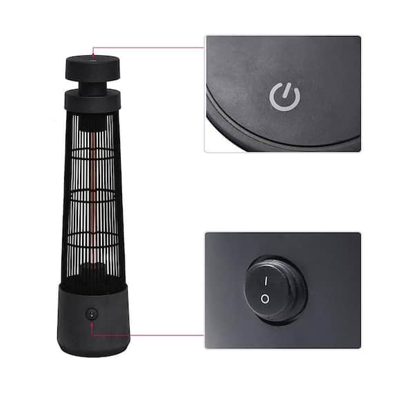 1200W Outdoor Portable Standing Electric Heater, IP55 Waterproof, Touch Switch