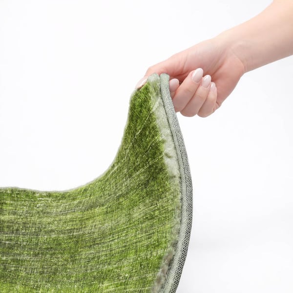 Dream Shag Premium Machine Washable Abstract ADS552 Green 2 ft. x 3 ft. Accent Rug