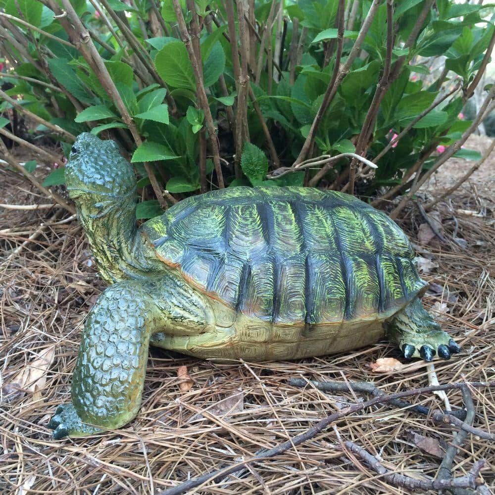 Large Hand-Painted Resin Outdoor Turtle Garden Statue