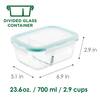 LOCK & LOCK Purely Better Glass Divided Rectangular Food Storage Container  32-Ounce LLG445C - The Home Depot