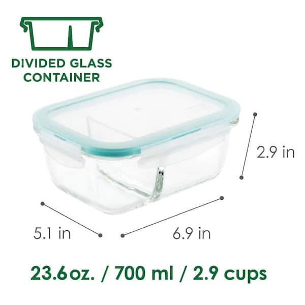 Divided Glass Storage Rectangle Large, 1 each at Whole Foods Market