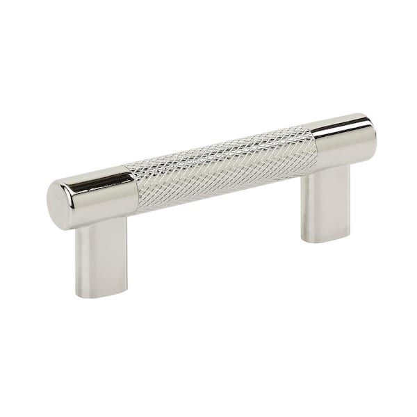 Amerock Bronx 3 or 3-3/4 in. (76 mm or 96 mm) Polished Nickel Dual Mount Drawer Pull