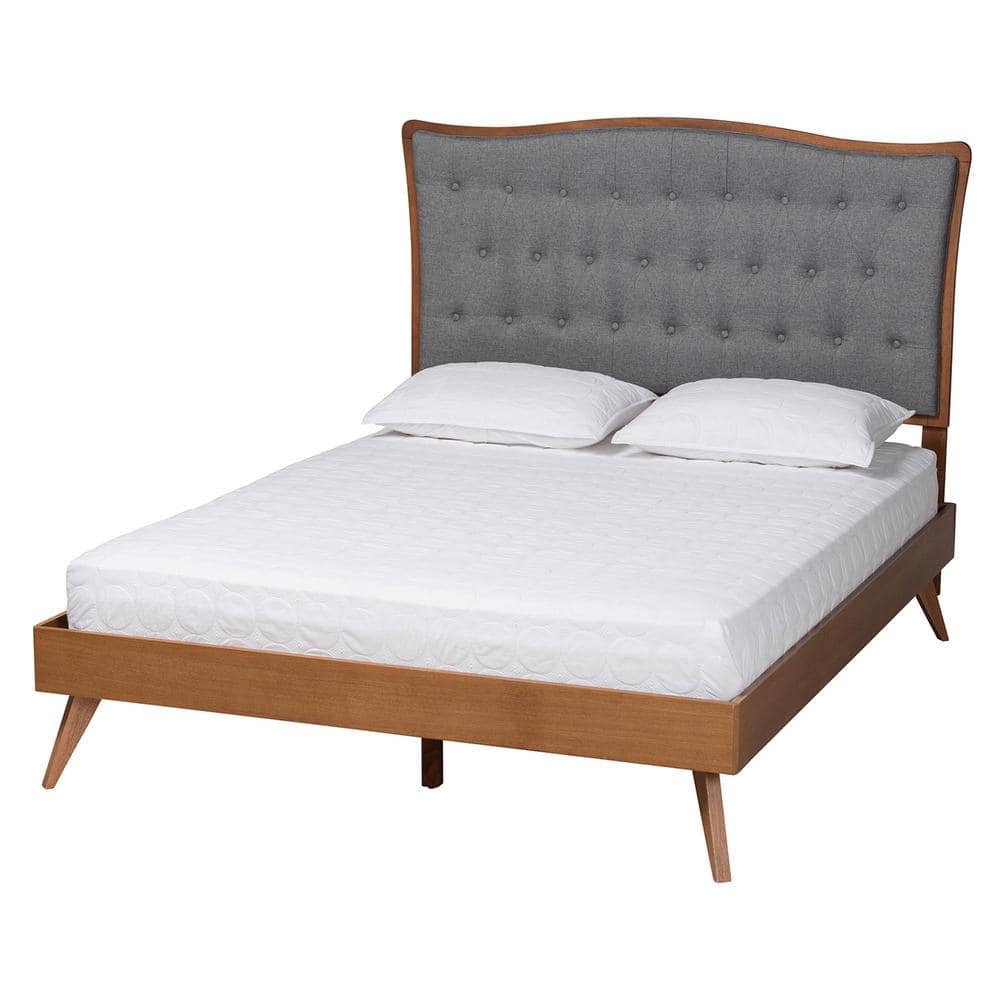 Baxton Studio Malle Gray Wood Frame King Platform Bed