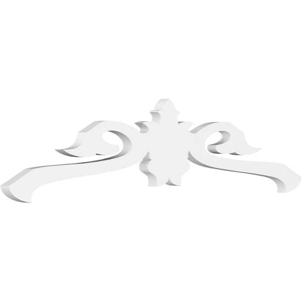 Ekena Millwork 1 in. x 36 in. x 9 in. (6/12) Pitch Florence Gable Pediment Architectural Grade PVC Moulding