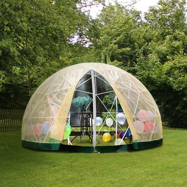 Weekendtas Voornaamwoord Vervuild VEVOR Garden Dome 9.5 ft. x 9.5 ft. x 5.8 ft. PVC Cover Bubble Tent Igloo  Dome with Garden Dome Mesh for Backyard, Clear XKZPZT9.5FT000001V0 - The  Home Depot