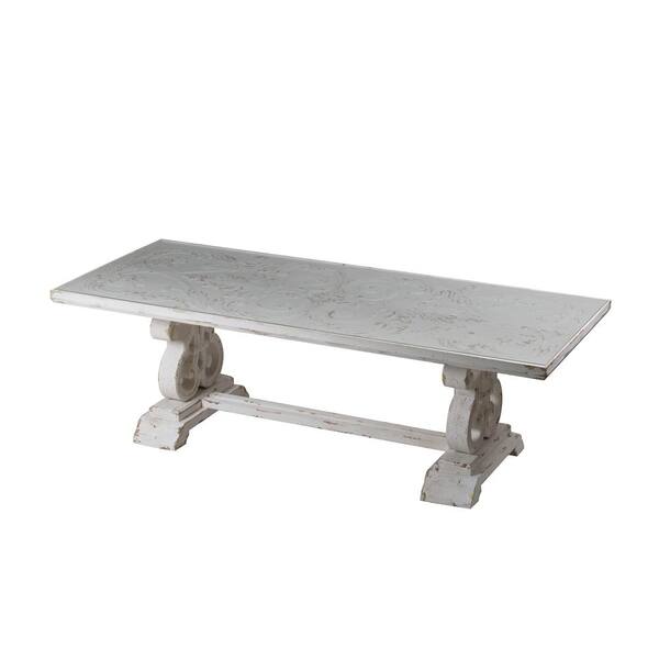 A & B Home Southern Living French Country Antique White Table