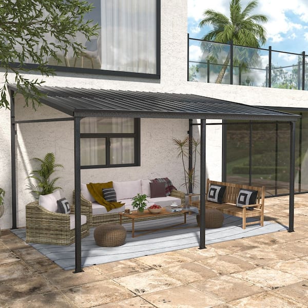 【ギフト】 VEIKOUS 14 Metal With Covers Patio Aluminum ft. 10 x ft. バッグ