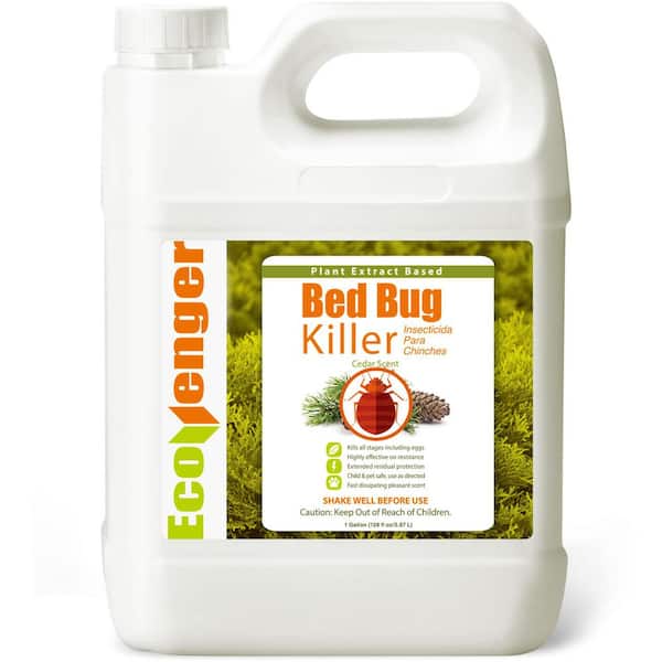ECOVENGER Bed Bug Killer by EcoRaider 1GL−100% Efficacy Kills All Stages/Eggs for 2 Weeks, Plant-Based, Child/Pet-Safe