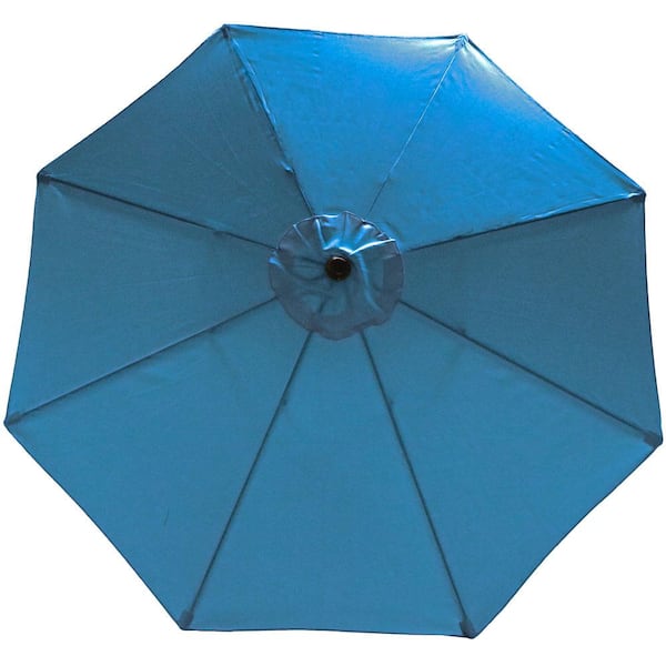 9 aluminum market tilt patio umbrella turquoise sunnydaze decor Sunnydaze 9 ft. Aluminum Market Tilt Patio Umbrella in Turquoise ECG-175