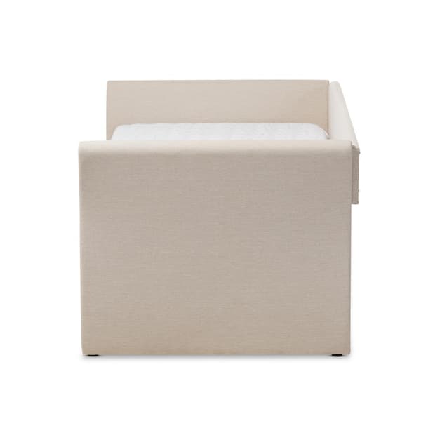 Baxton Studio Camino Contemporary Beige Fabric Upholstered Twin