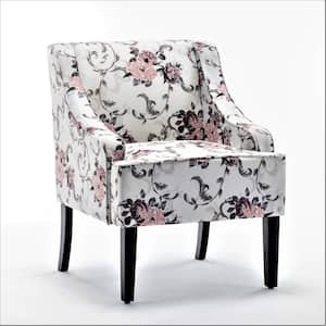 Correen 25 in. Wide Rose Microfiber Accent Chair