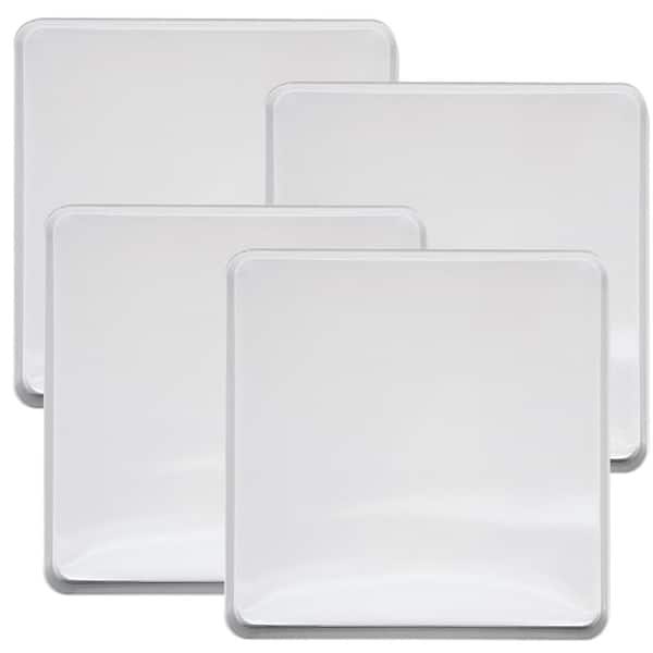 Range Kleen Square Burner Kover in White (4-Pack)