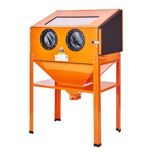 60 Gal. Sandblasting Cabinet 40 to 120PSI Sand Blaster with Stand, Blasting Gun, 4 Ceramic Nozzle for Paint Rust Removal