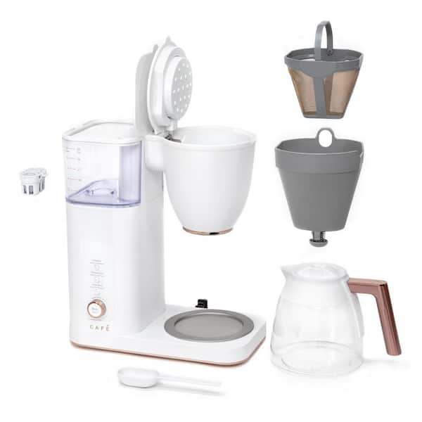 https://images.thdstatic.com/productImages/b3541a30-4ad4-4b3a-98d4-762ea29b5e7e/svn/matte-white-cafe-drip-coffee-makers-c7cdabs4rw3-1d_600.jpg