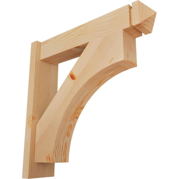 Ekena Millwork 6 in. x 24 in. x 24 in. Douglas Fir Westlake Arts and Crafts Smooth Outlooker