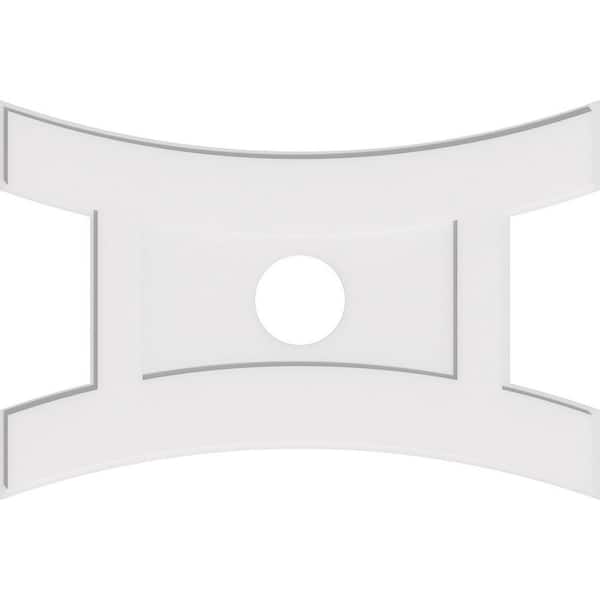 Ekena Millwork 40 in. W x 26-5/8 in. H x 6 in. ID x 1 in. P Haven Architectural Grade PVC Contemporary Ceiling Medallion