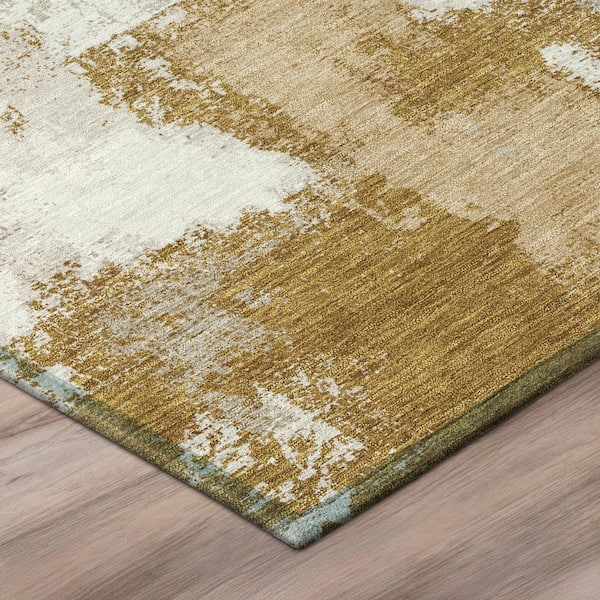 Chantille Machine Washable Indoor/Outdoor Abstract ACN2913 Walnut 10 ft. x 14 ft. Area Rug