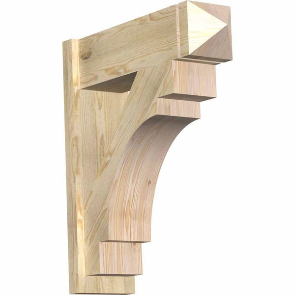 Ekena Millwork 8 in. x 30 in. x 26 in. Merced Arts and Crafts Rough Sawn Douglas Fir Outlooker
