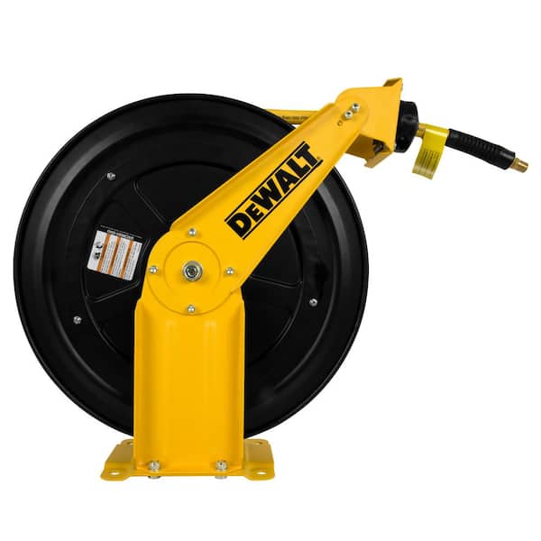 DEWALT DXCM024-0348 3/8 x 50' Manual Hose Reel with Rubber Hose, Yellow :  : Everything Else