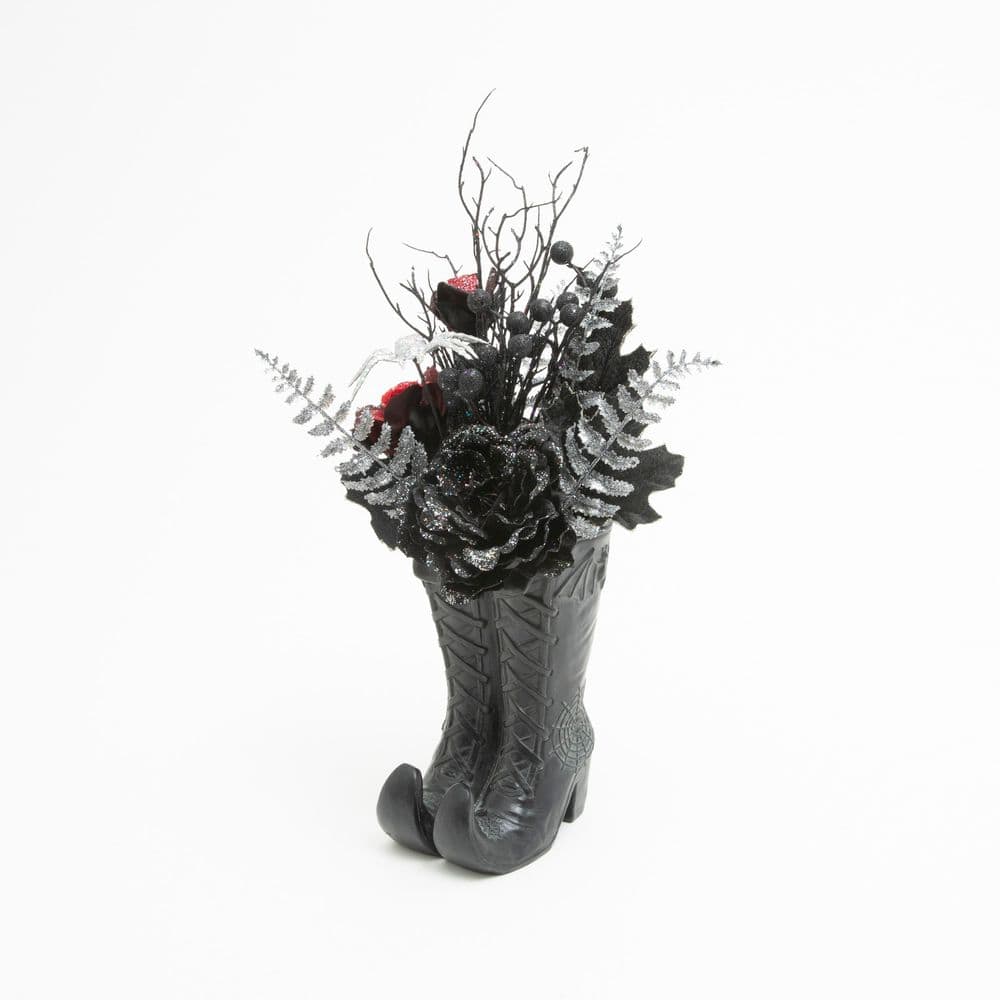22 in. Resin Witch Boots with Floral Arrangement, Halloween Decor price history on PriceWatchPro