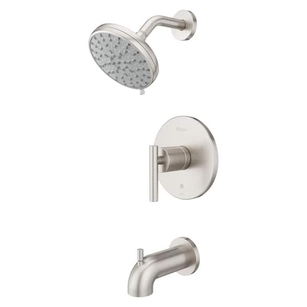 Pfister Zeelan Single Handle 6-Spray Tub and Shower Faucet Trim 1.8 GPM 5 in. in Spot Defense Brushed Nickel Valve Included