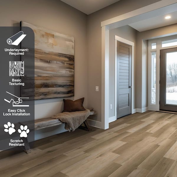 TrafficMaster Hillside Hickory Oak 6 MIL x 6 in. x 36 in