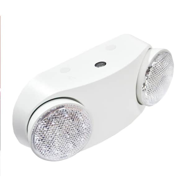 WYZM 11-Watt Equivalent Integrated LED White Emergency Light with Battery, 120-Volt to 277-Volt (2-Pack)