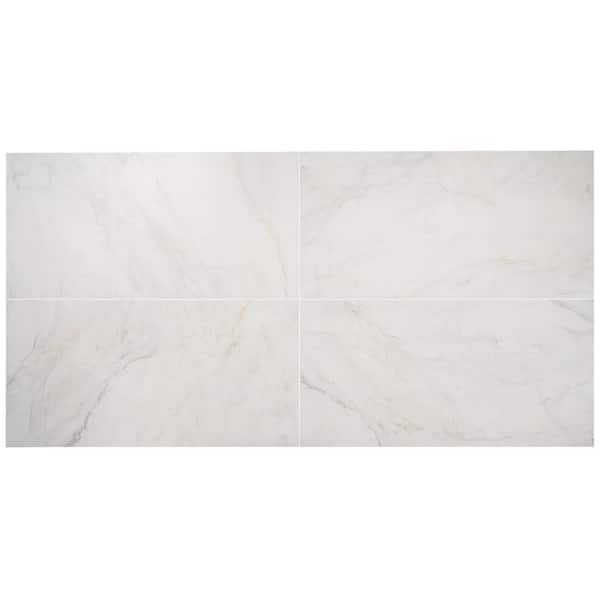 Ivy Hill Tile Auramar Apuano Oro White 23.62 in. x 47.24 in