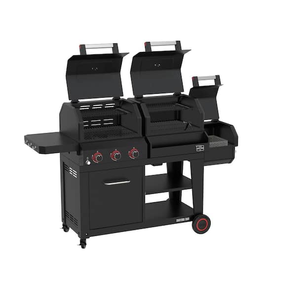 Nexgrill Oakford 1150 Pro 3-Burner Propane Gas and Offset Charcoal