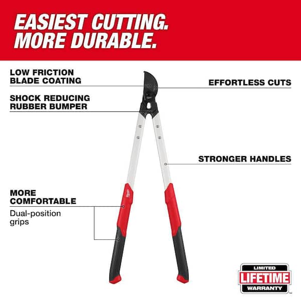 2 in. Cut Capacity High Carbon Steel Blade, 32 in. Bypass Lopper with Dual-Position Grips
