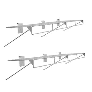 48 in. L x 12 in. W Slatwall Wire Shelf with Rail (2-Pack)
