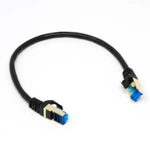 1 ft. CAT 7 Round High-Speed Ethernet Cable - Black