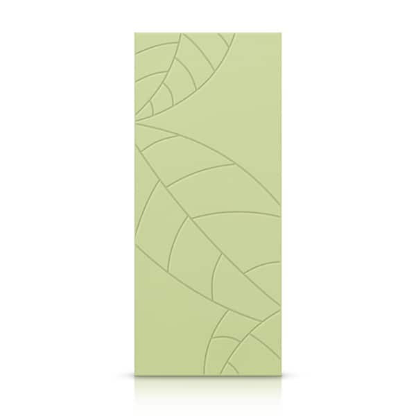 CALHOME 24 in. x 80 in. Hollow Core Sage Green Stained Composite MDF Interior Door Slab