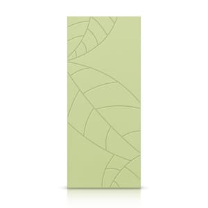24 in. x 84 in. Hollow Core Sage Green Stained Composite MDF Interior Door Slab