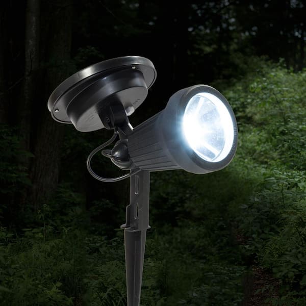 Black Outdoor Integrated LED Landscape High Performance Solar Spotlight