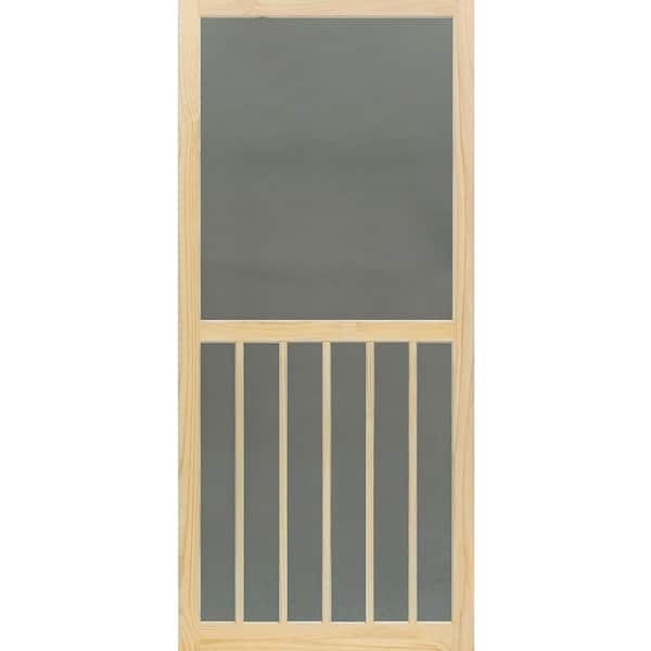 Kimberly Bay 35.75 in. x 79.75 in. 5-Bar Stainable Screen Door