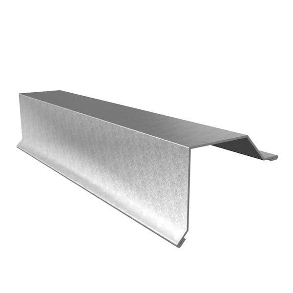 Gibraltar Building Products 3 in. x 5 in. x 10 ft. 26-Gauge Galvalume Steel Gable Rake for Metal Roofing