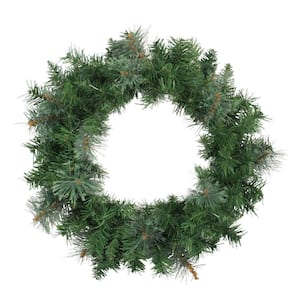 24 in. Green Unlit Oregon Cashmere Pine Artificial Christmas Wreath