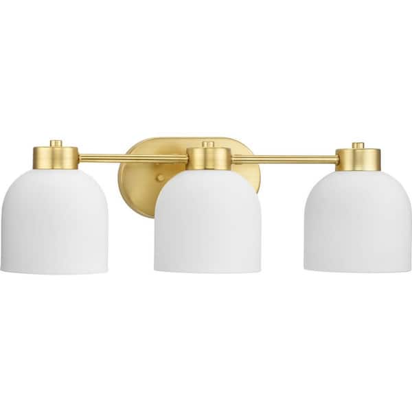Avec 22-in. 3-Light Brushed Gold Contemporary Bath Vanity Light